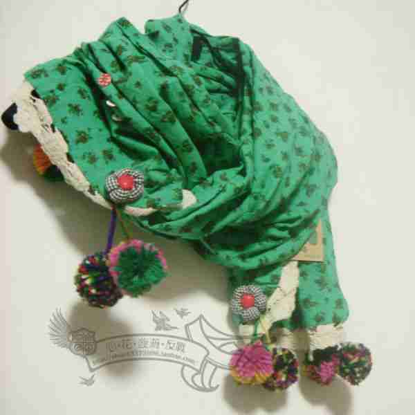 棉布立体花朵毛