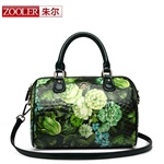 朱尔花朵手提包波士顿包