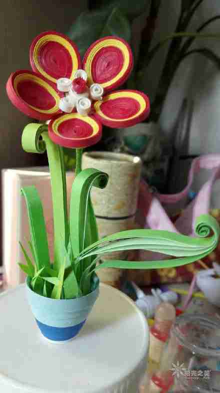 衍纸|迷你纸艺盆栽