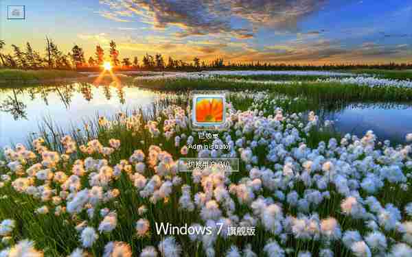 唯美花海清新风景界面