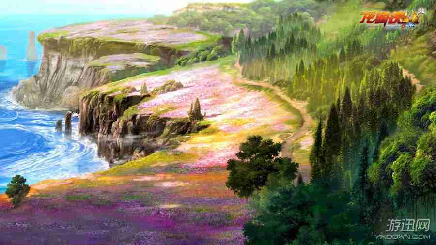 山坡花海三维效果图