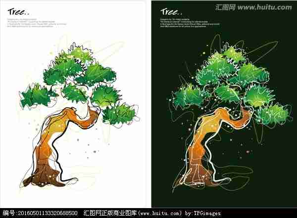 绿色植物插画图片