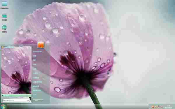 唯美花卉上的露珠主题