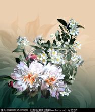 无框画移门图案漂亮花卉精美