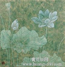 荷花镜心设色纸本