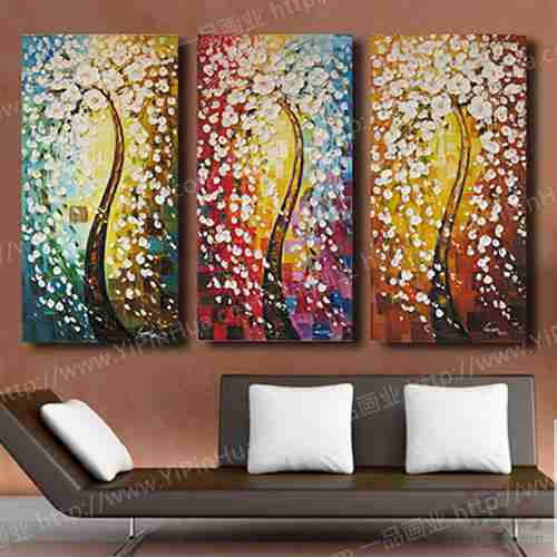 荷花现代装饰画画