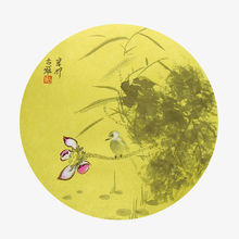 花鸟画园光荷花小鸟