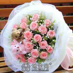 枝香槟玫瑰鲜花速递