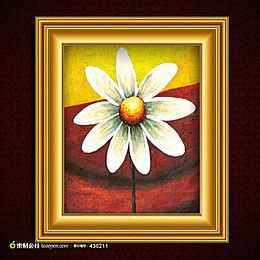 花瓣鲜花油画装饰设计装饰画