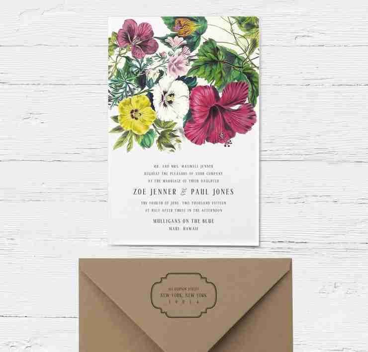 手绘鲜花为图形的花店vi视觉设计