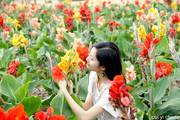 花中美女摄影图片江门人像摄影