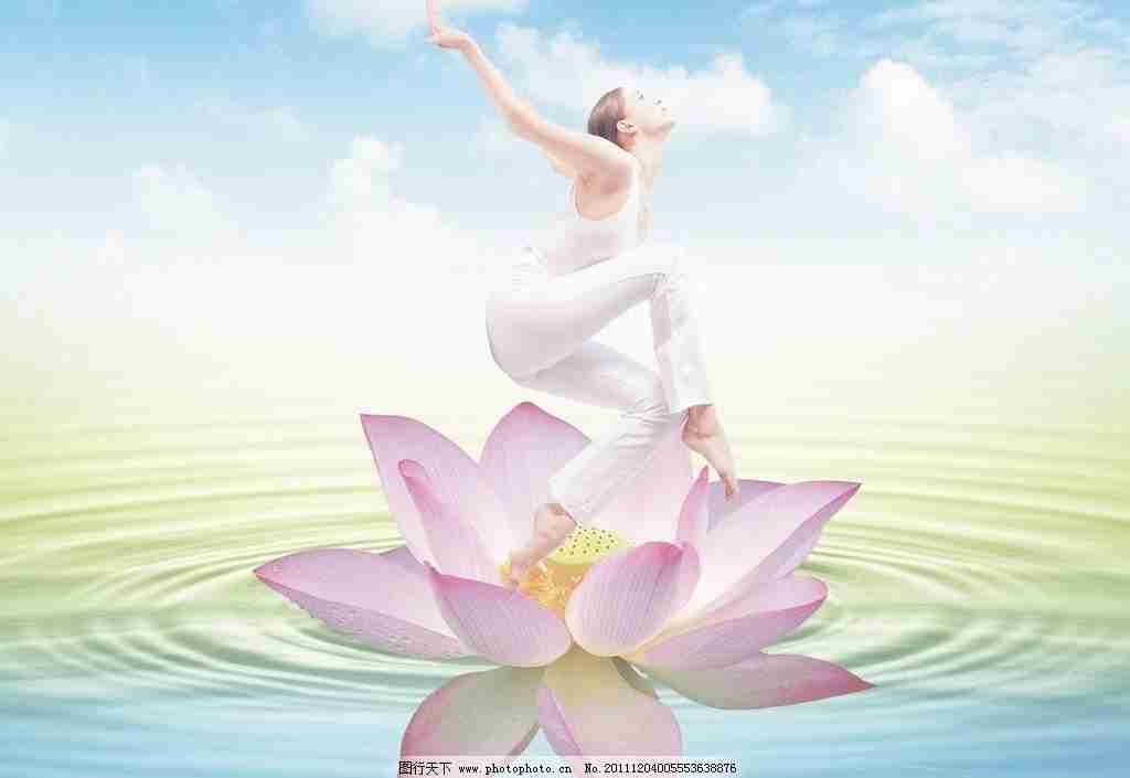 美女水中花图片