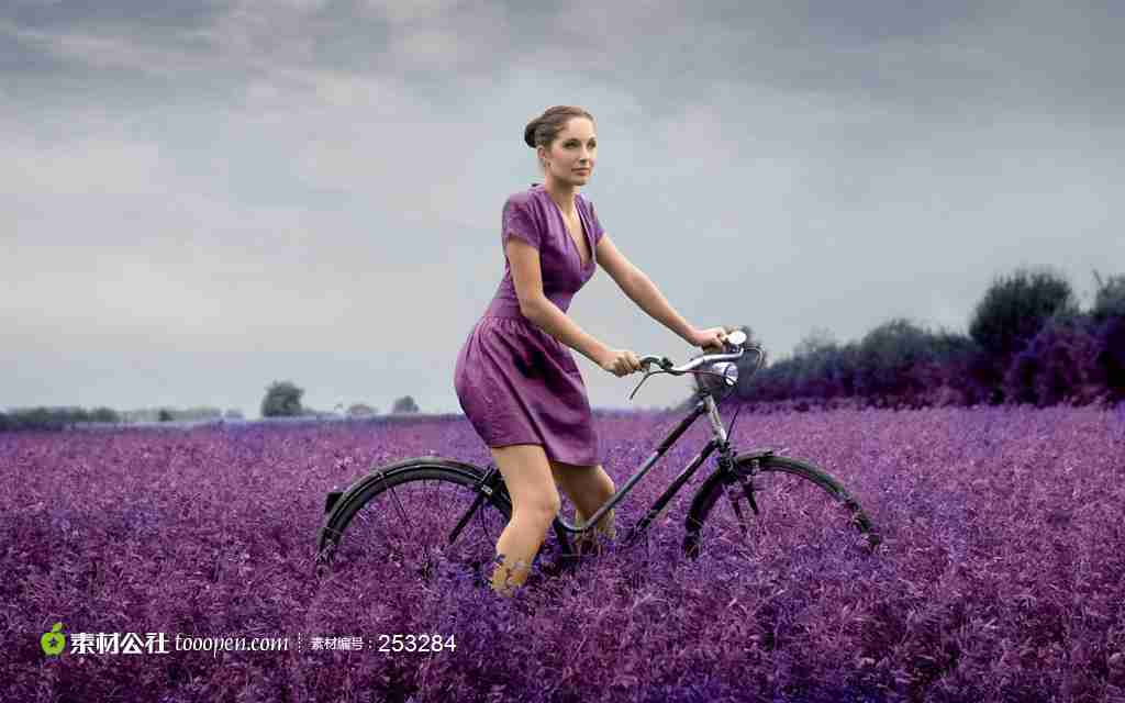 性感美女创意广告鲜花摄影图