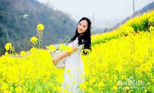 花田的卷发美女图