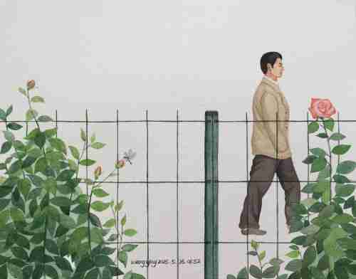 花丛之中_水彩_王莹_西安美术学院