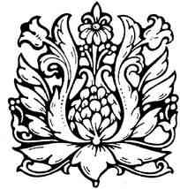 植物盛开印花图案