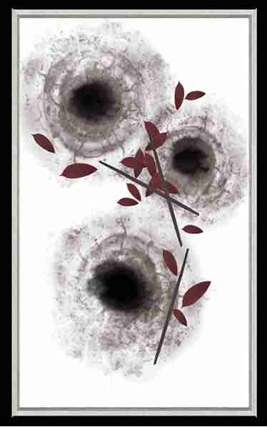 简约抽象押花植物画sc