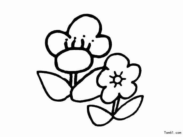 儿童植物简笔画简单小花朵