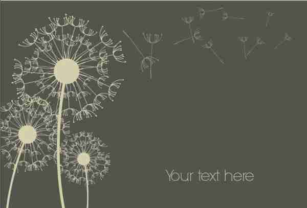 简约蒲公英背景矢量图