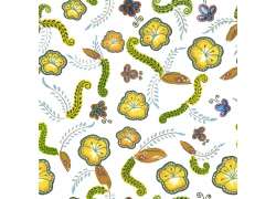 简单植物花朵平铺底纹