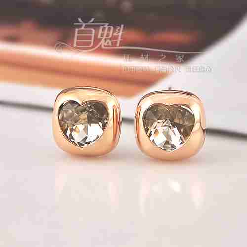 四叶草水晶耳钉