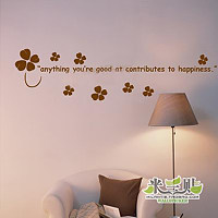 四叶草英文诗花花腰线贴