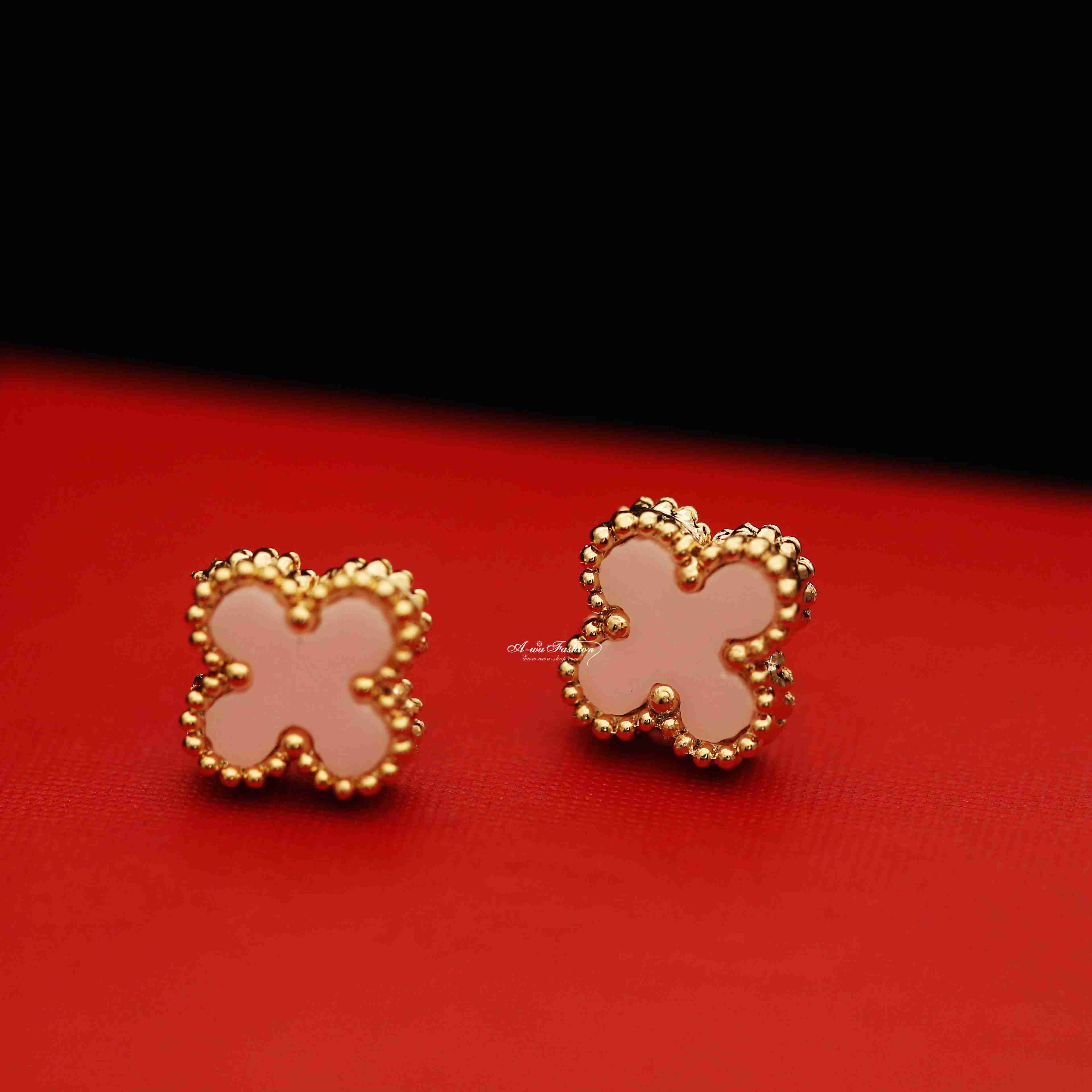 四叶草小耳钉耳环