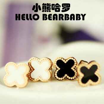 四叶草耳钉耳环耳饰梵克雅宝vca韩国饰品
