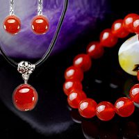 银磨砂四叶草项链