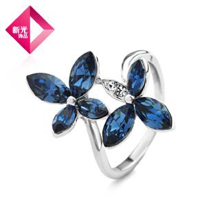 多图四叶草水晶戒指