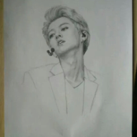 个性的鹿晗最新手绘头像