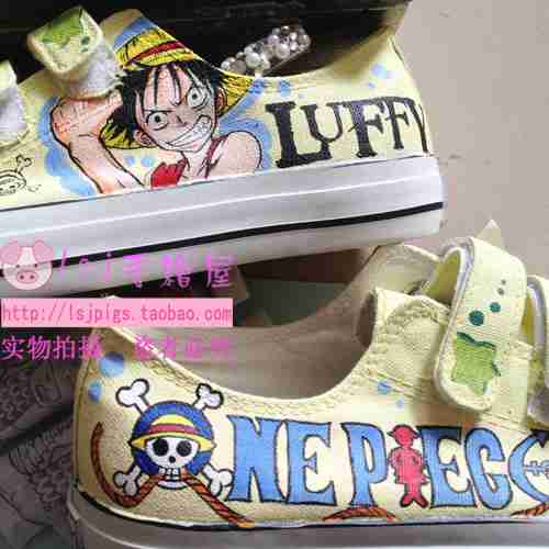 girl个性时尚动漫手绘手绘鞋;