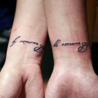 情侣英文字母个性有爱纹身图片大全