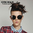 gimmax专柜正品大圆个性防紫外线太阳镜