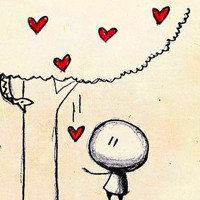 人物头像素描简笔画个性签名我只能守着我们的