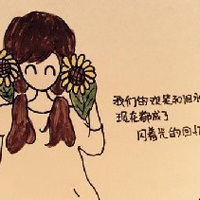 小希素描卡通头像_可爱的素描女孩小希