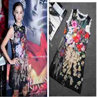 多图印花连衣裙明星怎么样