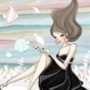 唯美插画小清新女生头像