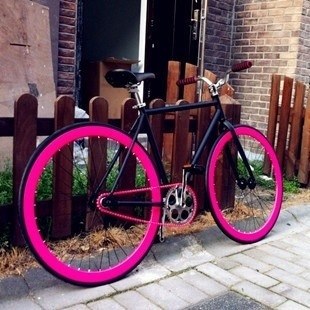 死飞自行车整车fixedgear自由配色diy可倒骑真死飞