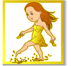 卡通可爱女孩|美术绘画