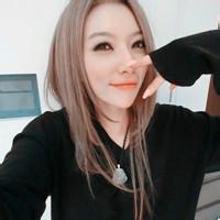 复古中分发型头像女