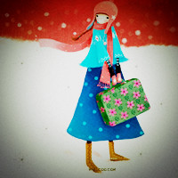 简单时尚感的漫画女生头像