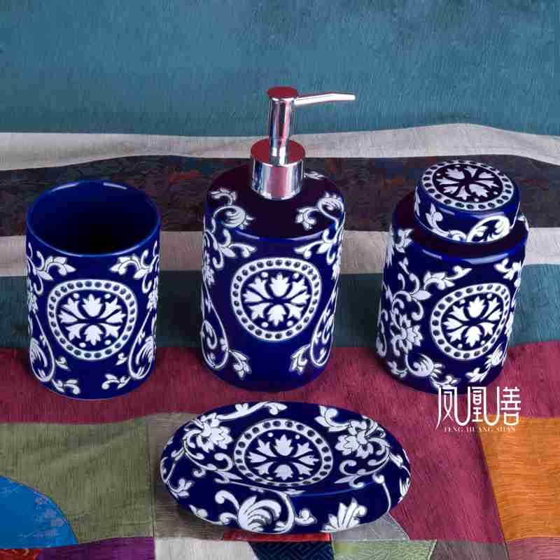 手绘陶瓷洗发水洗手液瓶子