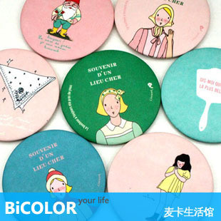 时尚可贴随身镜子卡通动物造