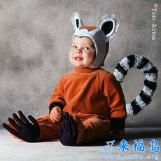 穿着卡通动物衣服欧美宝宝可爱微信头像