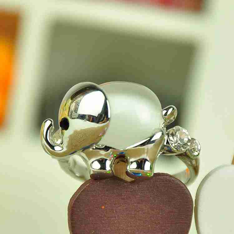 水钻合金指环食指卡通动物