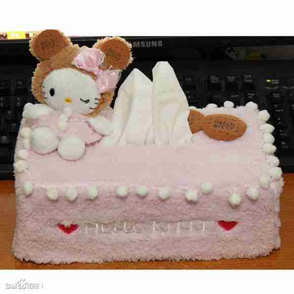 卡通动物布艺纸巾