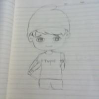 自己画的哦_明星