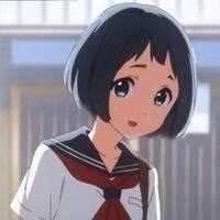 黑色短发白色校服红领巾