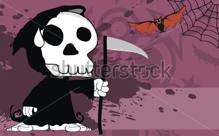 死亡搞笑卡通背景矢量格式